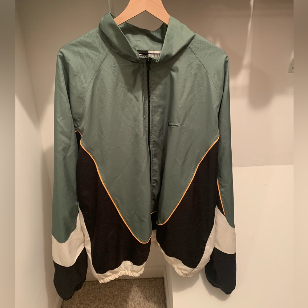 Vintage Nike Zip-Up Windbreaker Green Black Yellow